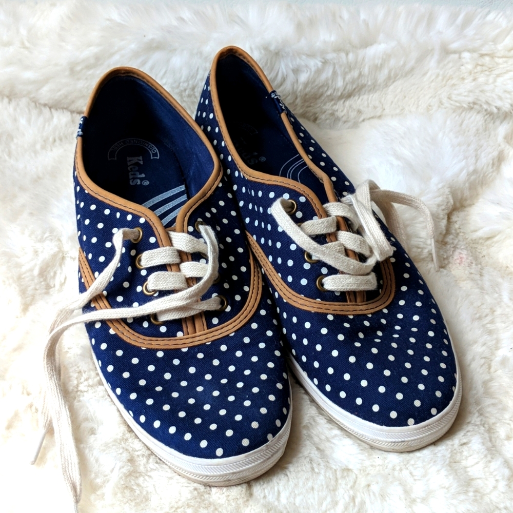 Keds Navy Polka Dot Shoe
